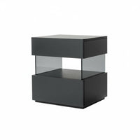 Suspended-Top Bedside Cabinet Minimalist Design Nightstand Levitating Visual Effect Design Space-Saving for Adults, Small Areas