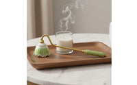 Long Handle Candle Wick Smotherer Elegant Design Vintage Enamel Candle Wick Smotherer Dome Shaped Wick Extinguishing Tool