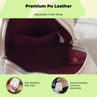 Large capacity PU leather backpack