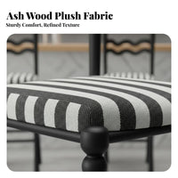 Wooden Bar Chair with Woven Seat French Retro design Counter Stool dense Wood Frame Sturdy Construction for Cafe, Restaurant