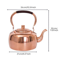 Pure Copper Water Kettle Thick Wall Construction Pure Copper Tea Kettle