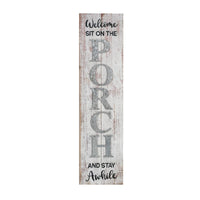Porch Sign Whitewashed Wall Decor Rustic for Homeowners