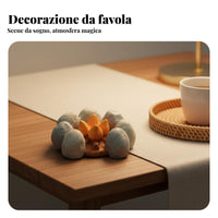 Cute Toadstool Figurine Handmade Craft Japanese Design Resin Ornament