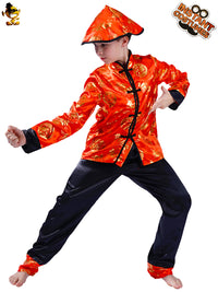 Traditional Chinese Children's Tang Suit Carnival Costume for Masquerade and Stage Performance
