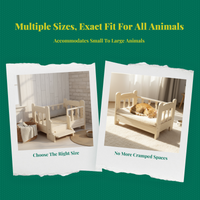 Elevated Wooden Pet Bed Frame, Indoor Pet House