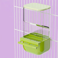Clean-feed Bird Feeder and Bird Cage Feeder, Automatic Budgie Feeders for Cages, Hull Separation Perch for Cockatiel and Lovebird Use