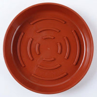 Plant Saucers and Drip Tray Set, Round Trays with Drainage Grooves, Plant Trays for Indoor or Outdoor Plants