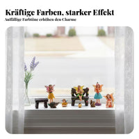 Fairy Garden Set Hand-Painted Wood-Grain Look Miniature Fairy Figurines