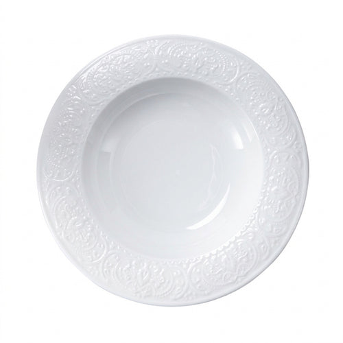 Alice Lace Soup Plate, 8.75 Inch Ceramic Dinnerware