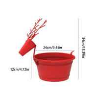 Planter with Deer Frame Rustic Deer Metal Flower Pot Vintage for Patio, Balcony
