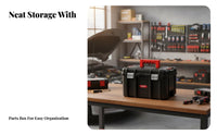 Multi-Layer Tool Container Heavy-Duty 3-Tier Cantilever Tray Case Large Capacity