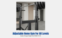 Adjustable Leg Press Rack, Barbell Rack, Weight Bench, Home Gym, Multi-Function, Space-Saving