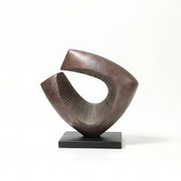 Tabletop Sculpture Textured Resin Sculpture with Base Abstract for Office Shelf