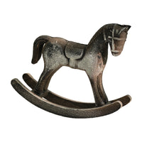 Wooden Rocking Horse Decorative Figurine for Desk or Bar