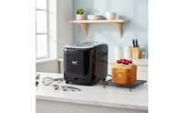 Multifunctional Automatic Bread Creator LCD Display Automatic Bread Machine Large Viewing Window Flour Mixture Kneading Machine Food-Grade Materials for Home Bakers