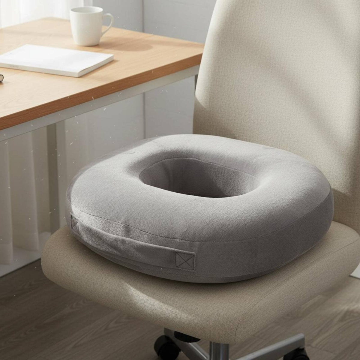 Donut Pad Portable Donut Seat Pad Circular Seat Pad Breathable Viscoelastic Foam Pillow Non-Slip Bottom For