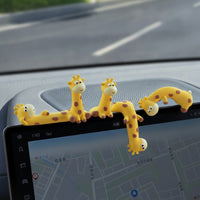 4 Pieces Giraffe Car Ornament Cute Giraffe Dashboard Decoration Playful Dashboard Ornament for Drivers, Animal Lovers