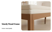 sturdy Wood Frame transformable Sleeper Sofa two-wayUse Design Extendable Wooden Daybed Space-Saving Living Room Furniture Minimalist aesthetic for Apartment Dwellers, Students, Homeowners, Small Spaces, Bedroom, Home Office