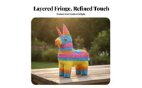 Birthday Mythical Horse Party Favor Box | Bright Multicolor Bands, Textured Handcrafted Look, Animal party favor box, for Themed Events