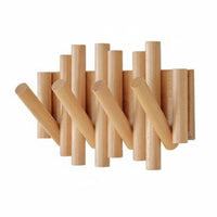 Foldable Coat Hook Rack Easy to Install No Wall Hanger Space Saving