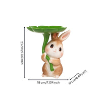 Rabbit Figurine with Tray Stable Bunny Figurine with Tray Sturdy for Entryway