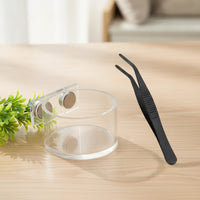 Arachnid Feeding Cup with Tweezers Compact Reptile Food Dish Removable