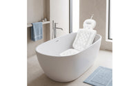 Full Body Bath Pillow Contoured Bathtub Cushion with Hook Bath Mattress Breathable Bathtub Pillow Quilted for Adults, Home Spa