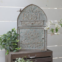 Retro Iron Mailbox Sturdy Decorative Metal Letterbox Decorative Garden Letter Receptacle Event Card Collection Wall Mounted