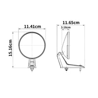 Chrome Round Mirror Mounting Hardware Vehicle Accessory Screw Holes