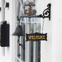 Rustic Door Bell Antique Design Door Chime Welcome Sign for Entryway, Porch