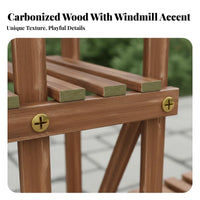Sturdy & Stable Multi-Tier Plant Stand Space-Saving Multi-Tier Wooden Plant Stand Solid Wood Wooden Flower Pot Rack Easy Assembly for Gardeners, Outdoor, Patio, Balcony, Living Room