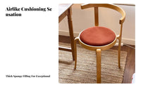 Upholstered Wooden Side Chair Retro Design Stackable Wooden Side Chair Curved rearrest sturdy Frame for Homeowners, Home Office