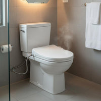 Mechanical Control Instant Heat Toilet Seat Quiet Close Square Toilet Seat Cover Warm Water Cleansing Bathroom Fixture