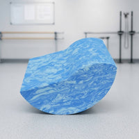 Puffy-Shaped Balance Rocker Marbled Mind-Body Practice Block with Curved Bottom Portable Exercise Wedge Stable for Yogis