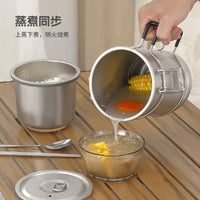 304 Stainless Steel Outdoor Cookware Set for Camping