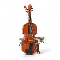 Violin Sculpture Metal Violin Ornament Freestanding Tabletop for Music Lovers, Living Room, Cafe