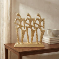 Abstract Metal Figure Cutout Design Textured Metal Ornament Decorative Piece Decor Piece for Entryway