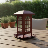 Hanging Bird Feeder Weather Resistant Feathered Friends Feeder Drainage Holes