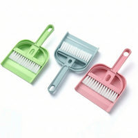 12 Pieces Portable Mini Broom and Dustpan Set Multipurpose Desktop Dustpan and Brush Fine Dust Wall Mounted for Students, Desk