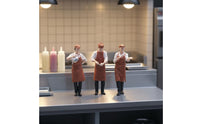 3 Pieces Restaurant Personnel Figure Set Collector Display Painted Miniature