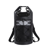 Mesh Pocket Roll-Top Dry Bag Backpack Adjustable Shoulder Straps Cylindrical Dry Bag Backpack Reinforced Seams Outdoor Gear Clip Hardware for Camping, Travel, Beach Trips, Rafting