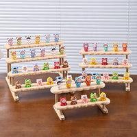 Solid Wood Step Display Stand for Figurines and Jewelry