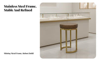 Backless Pedestal Stool Modern Design Bar Chair Stable Round Base for Restaurant