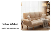 Adjustable Sleeper Loveseat Foldable Design Sofa Bed Space-Saving Long-Long-Lastinging Frame for Renters, Apartment Dwellers