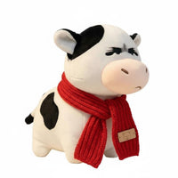 Soft and Cuddly Grumpy Cow Plushie Creative Gift Farm Creature Toy Decorative for Children, Home Decor