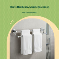 Copper towel rack with shelf