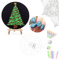 Mandala Art Tool Kit 15-Piece with Round Board and Mini Easel
