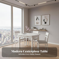 Extendable Pedestal Table Space-Saving Household Furniture Modern and Design Easy to Clean for Residents, Dining Room, Kitchen