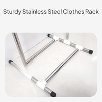 Stainless Steel Multitier Clothes Rack for Indoor Use