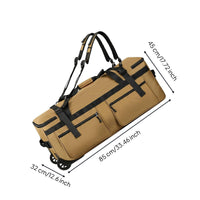 Large Rolling Duffel Bag Foldable Design Extra Large Trolley Bag Heavy Duty Wheeled Travel Backpack for Moving, Camping